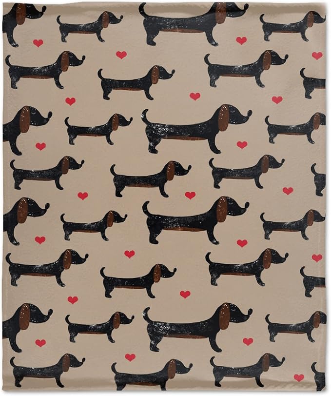 Dachshund Dog Blankets Puppy Blanket 80x60 in