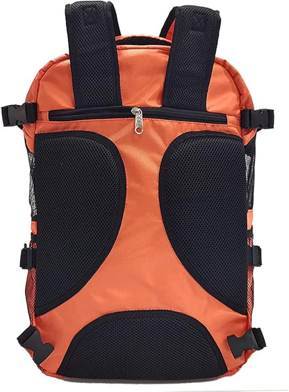 Large Pet Cat Backpack Dog Backpack for Most Dog Sizes Travel&Hiking Pet Carrier Backpack with Safety leash large Ventilations Double-layer Structure (ORANGE)