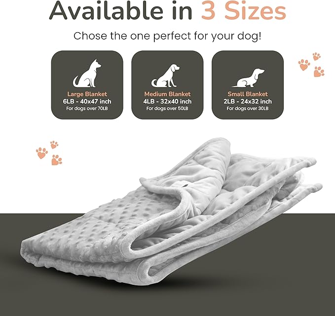 Calming Weighted Dog Blanket for Anxiety Relief
