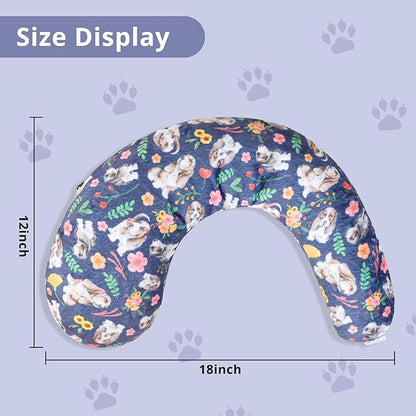 Leekalos Dog Pillow, Dog Calming Pillow for Large and Medium Dogs, U Shaped Dog Neck Pillow for Joint Relief Sleeping Improve, Machine Washable Pet Pillow for Small Dogs Cats Pet Calming Toy