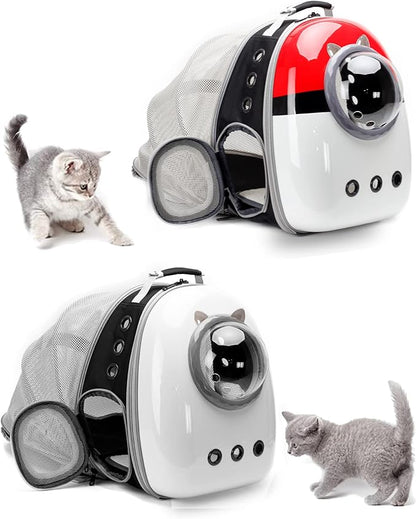 Back Expandable Cat Carrier Backpack, Backpack for Cats Kitten Small Puppy, Airline Approved Cat Bubble Backpack, Space Capsule Astronaut Carrier