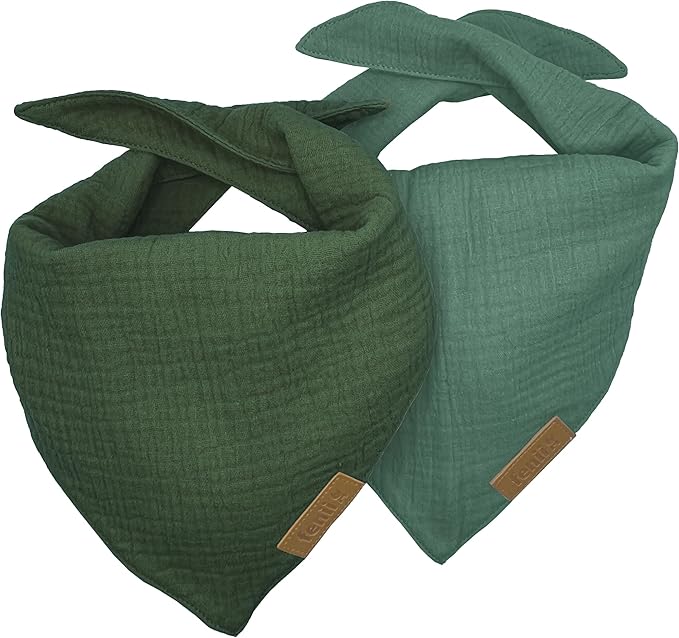 Premium Cotton Dog Bandanas 2 Pack