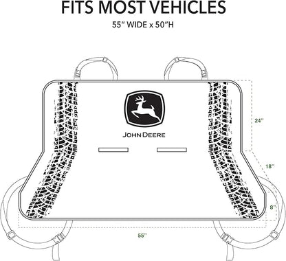 JOHN DEERE PET CAR SEAT COVER for DOGS & CATS. Licensed SEAT PROTECTOR for Construction