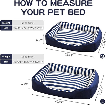 Dog Beds Large Sized Dog with Cushion 35" L 27" W 6" Th