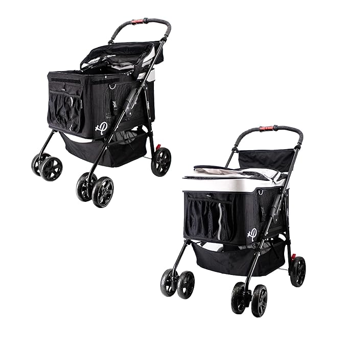 Petique Dynamic Pet Stroller 4-in-1 Travel 55LBS