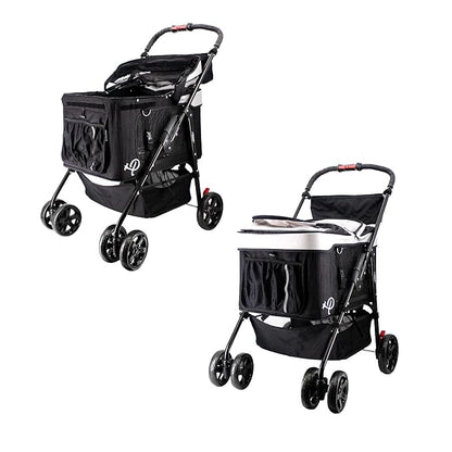 Petique Dynamic Pet Stroller 4-in-1 Travel 55LBS