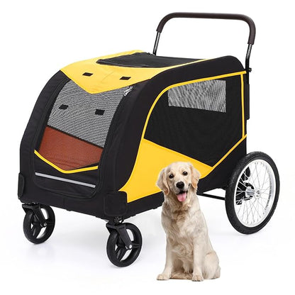 Gyabnw 4 Wheel Dog Stroller for Large Pet