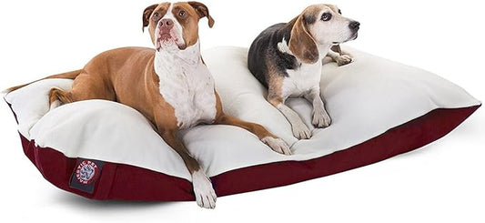 42x60 Burgundy Rectangle Pet Dog Bed By Majestic Pet Products Extra Large