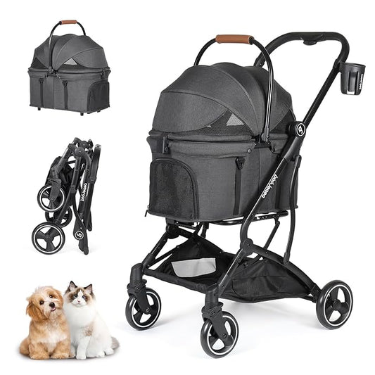 T3 Pet Stroller 3 in 1 Dog Cat Stroller for Small Medium Dogs Cats