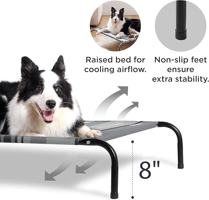 Bedsure Large Elevated Cooling Outdoor Dog Bed 49 inches