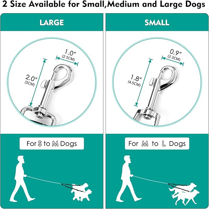2 Dog Leash 360° Swivel 2 Dogs