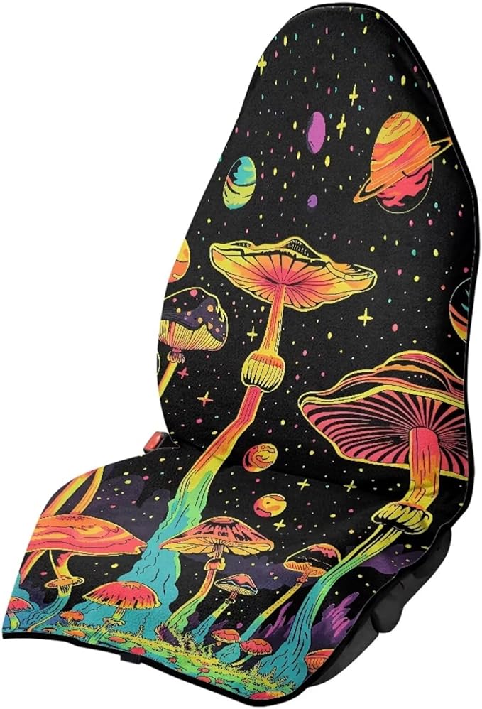 Yewattles Colorful Mushroom Stain Resistant Car Seat Cover