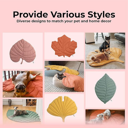 Dog Blanket Mat for Dogs Cats 47×43" Leaf