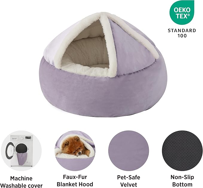 Lesure Cat Bed with Cover Cave 20"