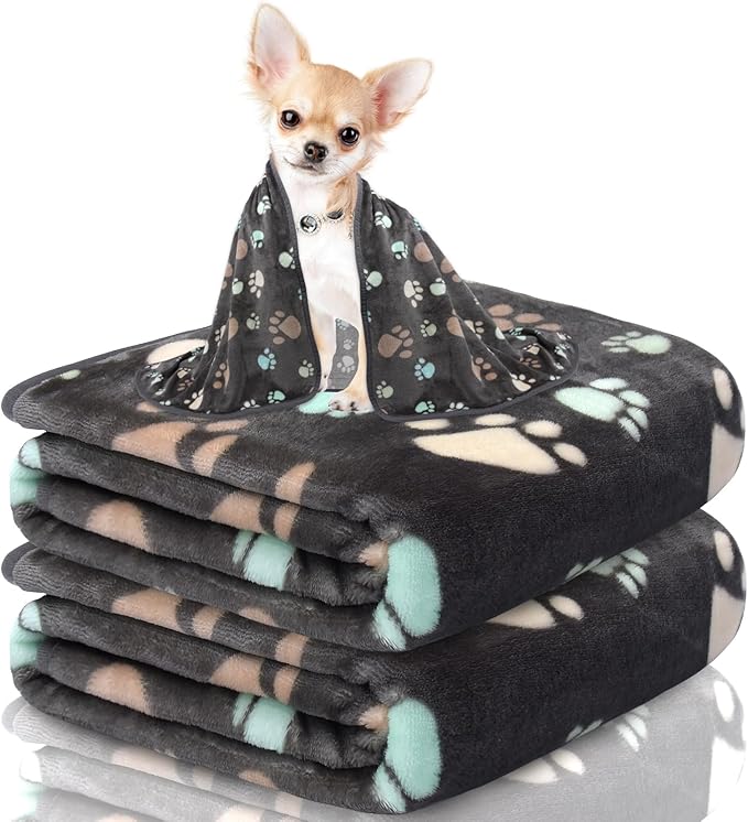 Blankets for Dogs Small 3 Pack 23" x 16",Cute Paw