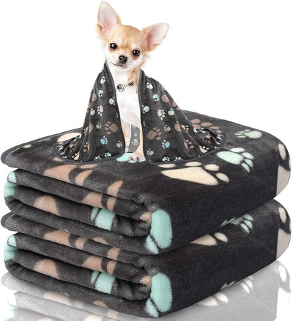 Blankets for Dogs Small 3 Pack 23" x 16",Cute Paw