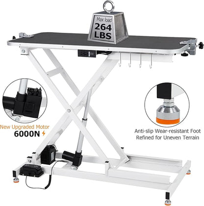 GAOMON Electric Dog Grooming Table (9.4"-39.4") Heavy 47"/White