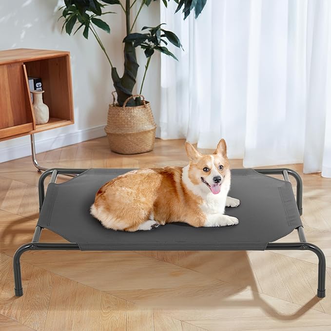 MoNiBloom Elevated Dog Bed Cooling Raised Ped Bed Portable Dog Cot for Camping or Beach 42 Inches