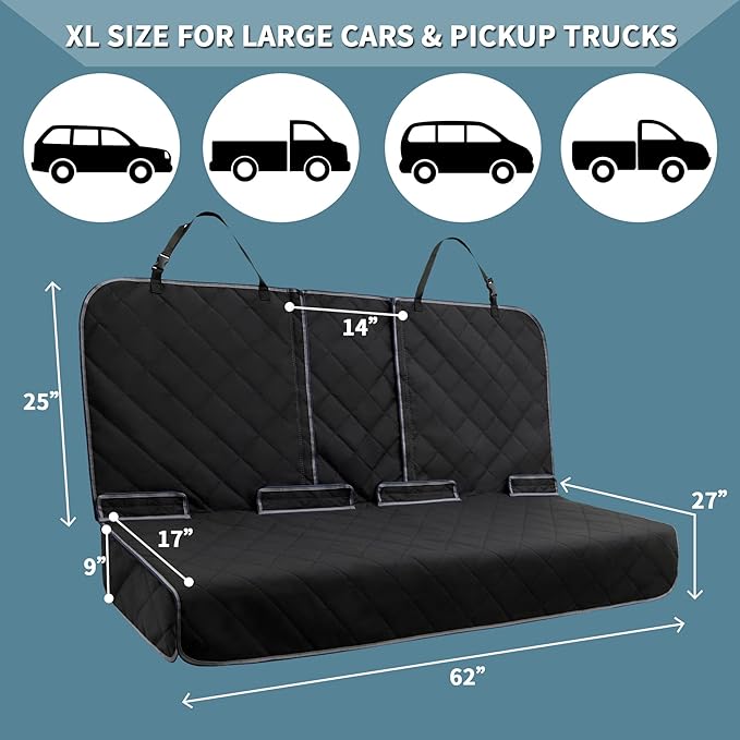 ZQ Dog Car Seat Cover for Trucks Back Seat