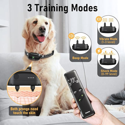 Dog Shock Collar 2 Dogs 3 Training IPX7 Waterproof
