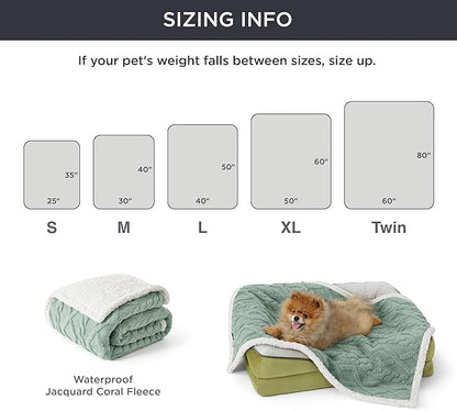 Bedsure Waterproof Dog Blankets for Medium Dogs 30"x40", Green