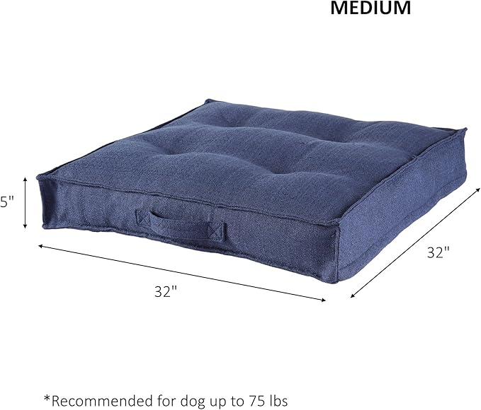 Happy Hounds Milo Square Tufted Pillow Dog Bed (32" x 32")