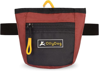 OllyDog Goodie Treat Bag, Dog Treat Pouch, Waist Belt Clip for Hands-Free Training, Magnetic Closure, Dog Training and Behavior Aids, Three Ways to Wear (Cider)