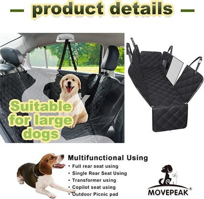 Dog Shaped Car Seat Cover with Rear Seat Mesh Window