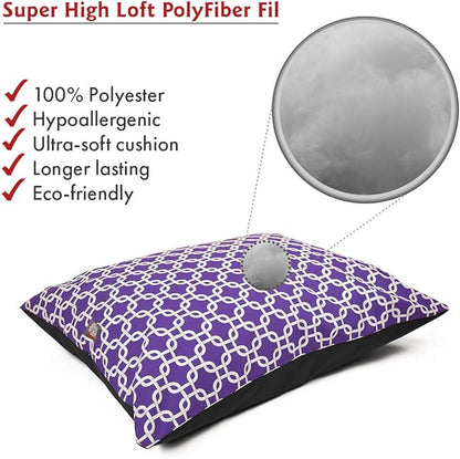 Majestic Pet Rectangle Medium Dog Bed Washable – Non Slip Comfy Pet Bed – Dog Crate Bed Super Value Pillow Dog Bed – Dog Kennel Bed for Sleeping 35 x 28 Inch