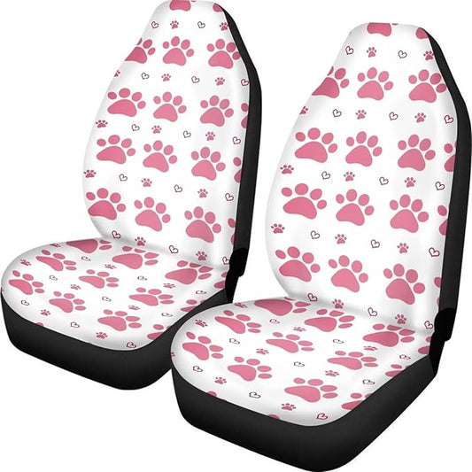 UNICEU Cute Dog Paw Print Seat Covers Car