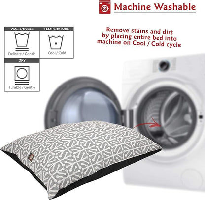 Majestic Pet Rectangle Medium Dog Bed Washable – Non Slip Comfy Pet Bed – Dog Crate Bed Super Value Pillow Dog Bed – Dog Kennel Bed for Sleeping 35 x 28 Inch