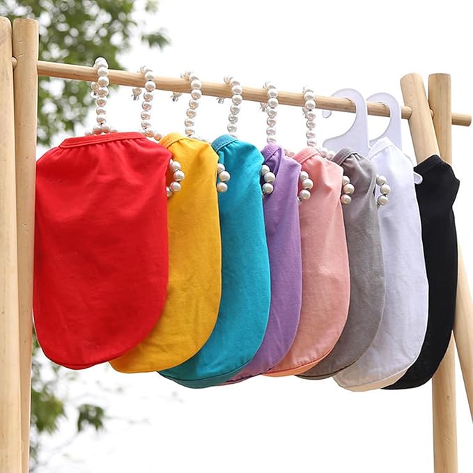 Dog Shirt Vest Clothes for Small Dogs Boy Girl Summer Solid Stretchy Puppy T-Shirts Soft Cool Breathable Lightweight Dog Sweatshirt Pet Cat Outfit