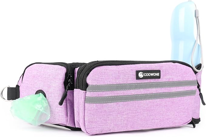 Hands Free Dog Leash with Dog Walking Fanny Pack for Large Medium Small Dogs