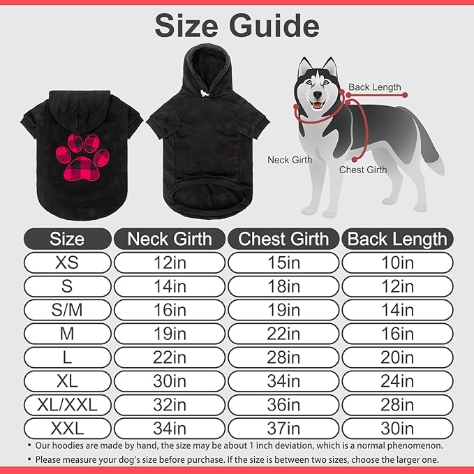 KOOLTAIL Plaid Dog Hoodie Pet Clothes Sweater with Hat and Pocket for Small Medium Large Size Dogs