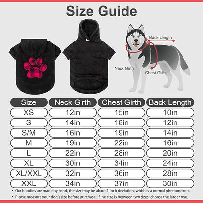 KOOLTAIL Plaid Dog Hoodie Pet Clothes Sweater with Hat and Pocket for Small Medium Large Size Dogs