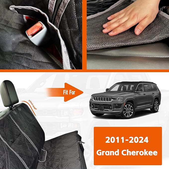 Dog Car Seat Cover Compatible with Grand Cherokee 2011-2024 600D Heavy
