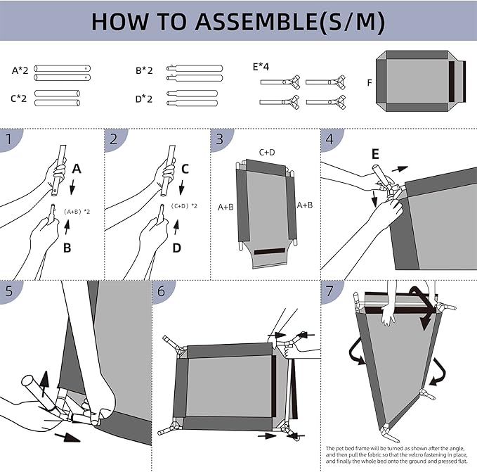 pettycare Elevated Outdoor Dog Bed 32 Inches,