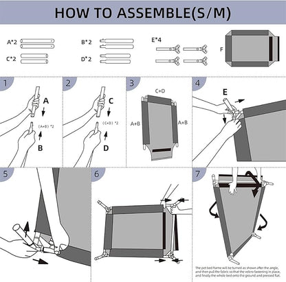 pettycare Elevated Outdoor Dog Bed 32 Inches,