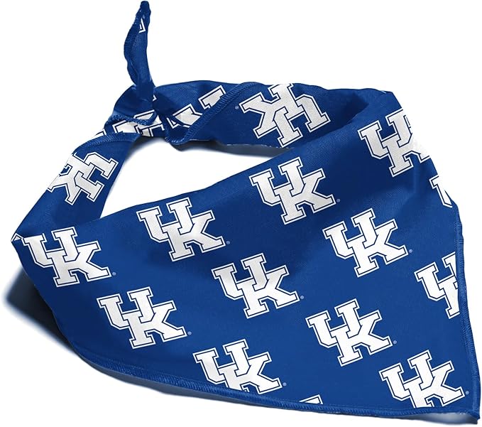 NCAA Officially Licensed Bandana for Dogs and Cats | Fits Pets Great Gift Idea | Easy-to-Tie (Small, Kentucky Wildcats)