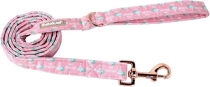 Dog Leash Pink Cocktails Durable Handmade Dog Leashes 120cm