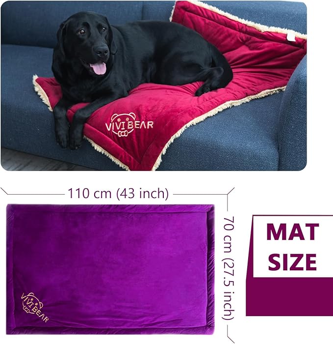 Dog Crate Mat Dog Bed Mat 27.5x43”Reversible Pet 500gms Sleeping