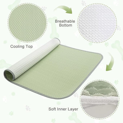 Summer Dog Cooling Mat Washable Ice Silk Self Cool Pad for Small Medium Large Dogs and Cats 59x40in)