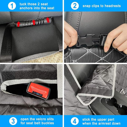 RBSC Home Dog Car Back Seat Cover Waterproof Heavy Duty and Nonslip Car Backseat Cover for Cars