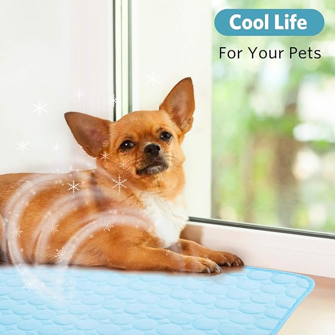SHEJIZE Dog Cooling Mat Dog Cooling Pad Self Cooling Blanket 59x39inch/150x100
