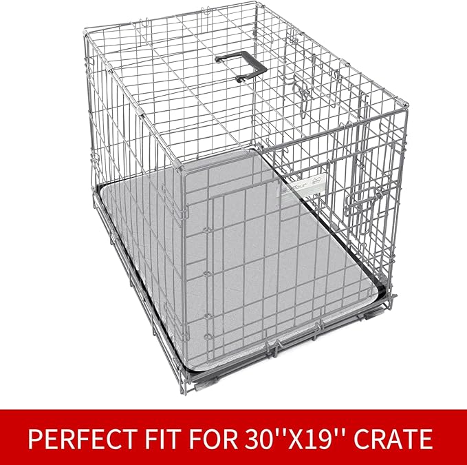 Dog Crate Mat and Washable Pee Pads for Dogs 2 Pack(30"X19") 30 Inch