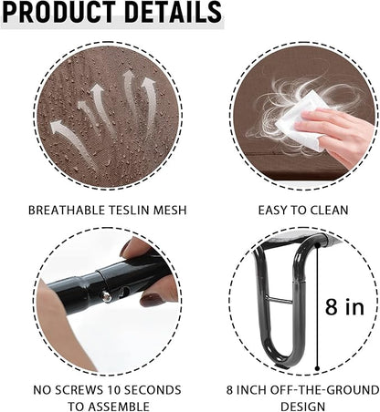 pettycare Elevated Outdoor Dog Bed 35 lbs,Brown