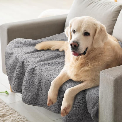 furrybaby Dog Blanket Soft Dog Blankets for Large Dogs Puppy Essentials Washable Sherpa Fleece Cat Blanket 41x65 Inches for Bed Furniture Couch Sofa (X Large