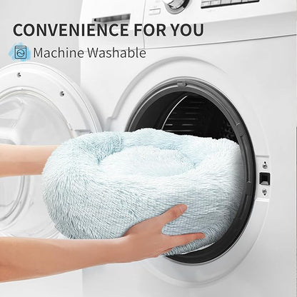 Deluxe Calming Dog Bed for Small Medium Dogs & Cats M(28" x 28" x 10"))