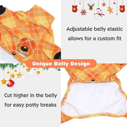 CuteBone Turtleneck Dog Pajamas Pet Clothes Thermal Dralon Onesie Cashmere High-Necked Puppy Pjs Coat GP13M