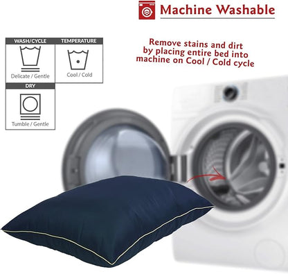 Majestic Pet Rectangle Large Dog Bed Washable – Non Slip Comfy Pet Bed – Dog Crate Bed Super Value Pillow Dog Bed – Dog Kennel Bed for Sleeping 46 x 35 Inch